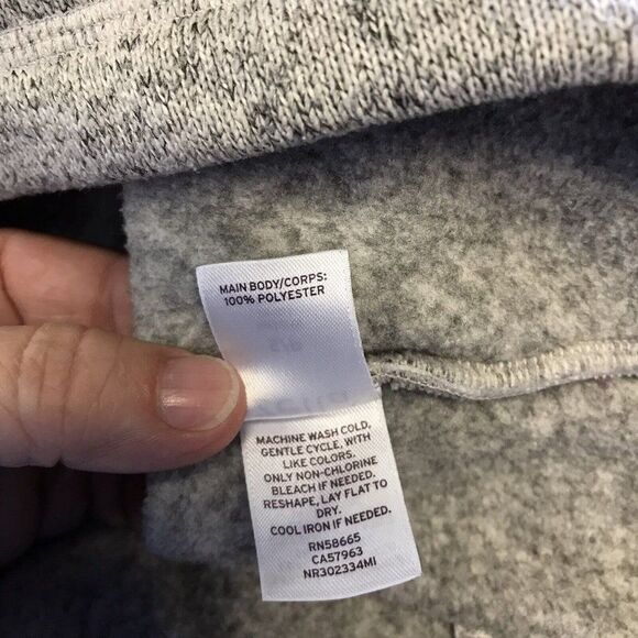 Zella Womens Gray Sweater Knit Asymmetrical ZIp Hooded Jacket Athleisure Small - Picture 12 of 12